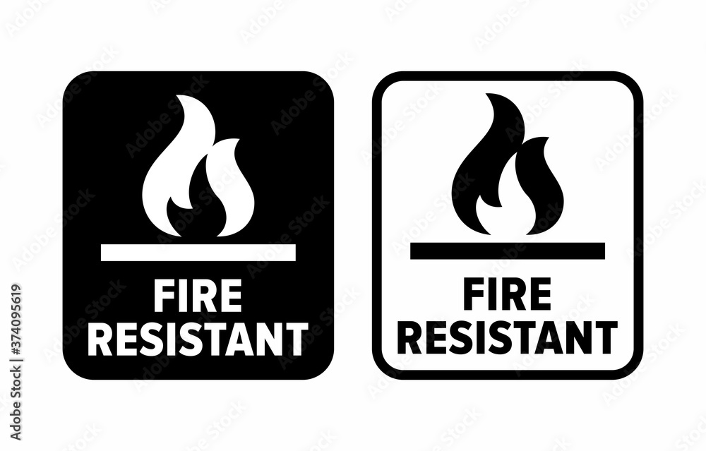 Fire safety in construction resistant material information sign